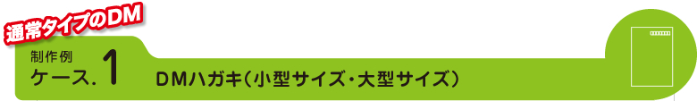 ケース1：ＤＭハガキ（小型サイズ・大型サイズ）